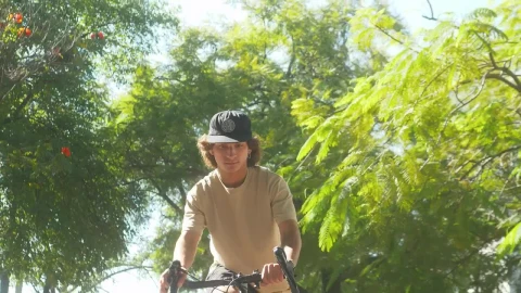 Stock Video Boy Doing A Wheelie On A Bike In A Park Live Wallpaper For PC - Free Live Wallpaper