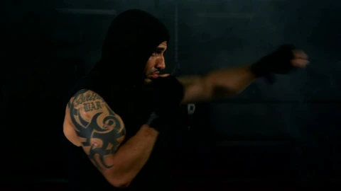 Stock Video Boxer Wearing A Hooded Top Live Wallpaper For PC - Free Live Wallpaper