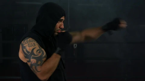 Stock Video Boxer Wearing A Hood Live Wallpaper For PC - Free Live Wallpaper