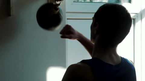 Stock Video Boxer Training With Speed Punching Bag Live Wallpaper For PC - Free Live Wallpaper