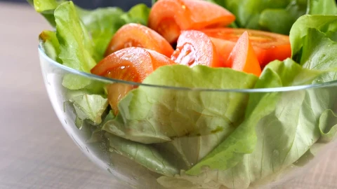 Stock Video Bowl Of Salad With Tomatos Live Wallpaper For PC - Free Live Wallpaper