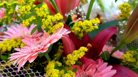 Stock Video Bouquets Of Flowers For Events Close Up Live Wallpaper For PC - Free Live Wallpaper