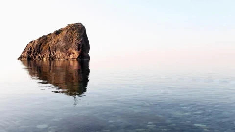 Stock Video Boulder On Shore In The Sea Landscape Live Wallpaper For PC - Free Live Wallpaper