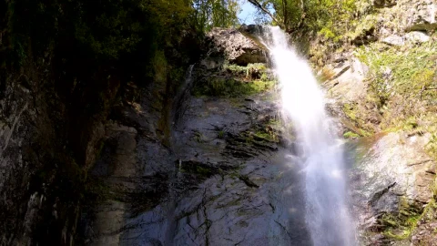 Stock Video Bottom View Of The Waterfall And The Rocks Live Wallpaper For PC - Free Live Wallpaper