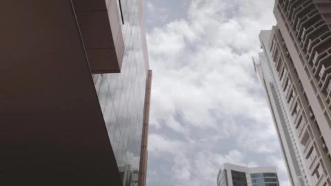 Stock Video Bottom Shot Of Cityscape With Clouds Live Wallpaper For PC - Free Live Wallpaper