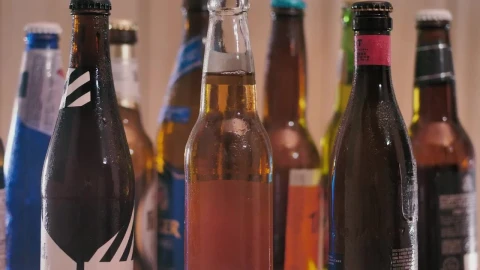 Stock Video Bottles Of Craft Beer From Different Brands Live Wallpaper For PC - Free Live Wallpaper