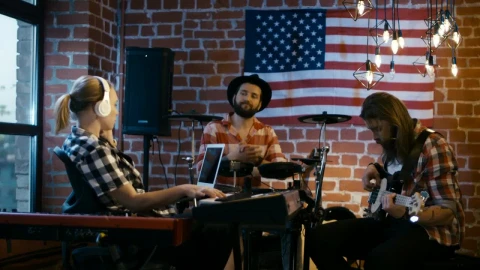 Stock Video Bored Musicians On A Rehearsal Session Live Wallpaper For PC - Free Live Wallpaper