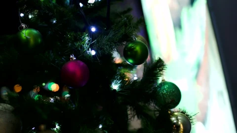 Stock Video Bokeh Lights Through A Christmas Tree Live Wallpaper For PC - Free Live Wallpaper
