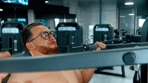Stock Video Bodybuilder Doing Shoulder Exercises At The Gym Live Wallpaper For PC - Free Live Wallpaper