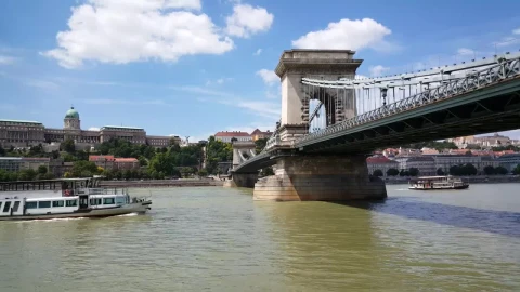 Stock Video Boats Travelling Below A Bridge Live Wallpaper For PC - Free Live Wallpaper