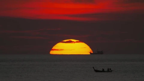 Stock Video Boats Sailing At Sunset Live Wallpaper For PC - Free Live Wallpaper