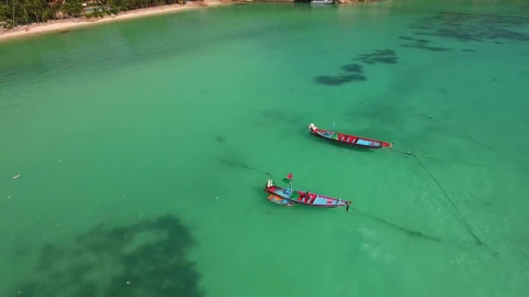 Stock Video Boats On A Tropical Beach Paradise Live Wallpaper For PC - Free Live Wallpaper