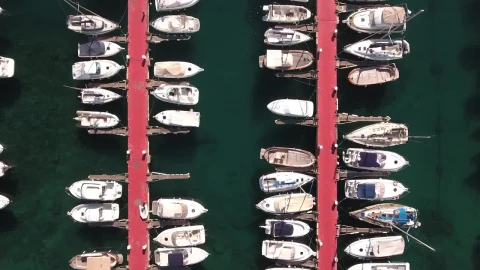 Stock Video Boats On A Shoreline From Top Live Wallpaper For PC - Free Live Wallpaper