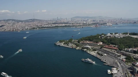 Stock Video Boats Heading Around Istanbul Live Wallpaper For PC - Free Live Wallpaper