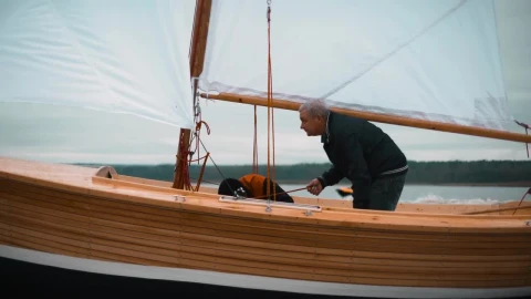 Stock Video Boaters Repairing A Wooden Sailboat Live Wallpaper For PC - Free Live Wallpaper