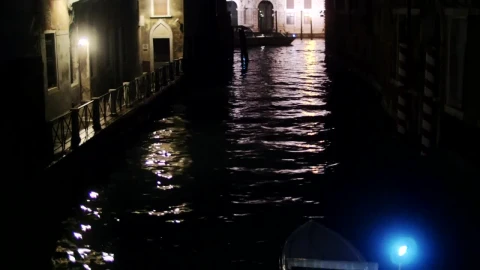 Stock Video Boat Sailing Through The Night In Venice Live Wallpaper For PC - Free Live Wallpaper