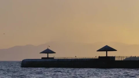 Stock Video Boardwalk With Umbrellas Live Wallpaper For PC - Free Live Wallpaper