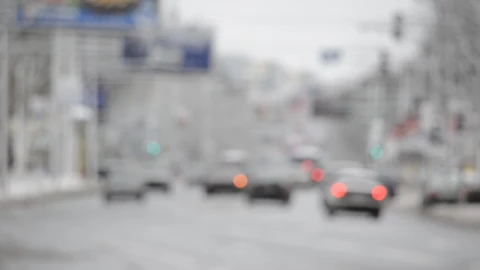 Stock Video Blurred City Traffic On An Overcast Day Live Wallpaper For PC - Free Live Wallpaper