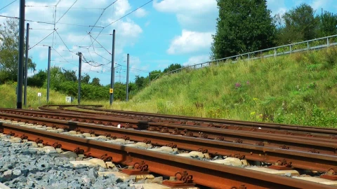 Stock Video Blue Train Passing On Railways Live Wallpaper For PC - Free Live Wallpaper
