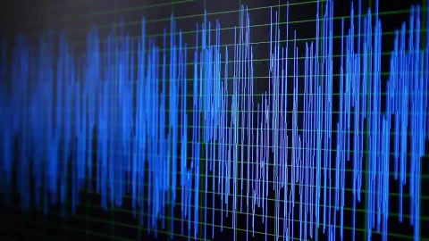Stock Video Blue Oscillogram Waving In A Screen Live Wallpaper For PC - Free Live Wallpaper