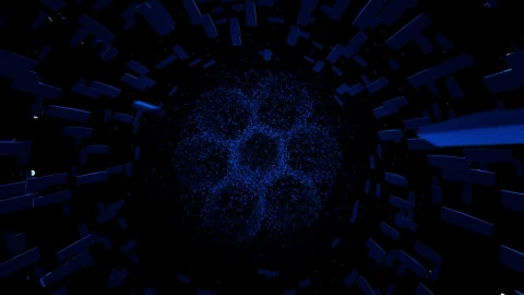 Stock Video Blue Intro Video Flying Through Blue Forms Live Wallpaper For PC - Free Live Wallpaper