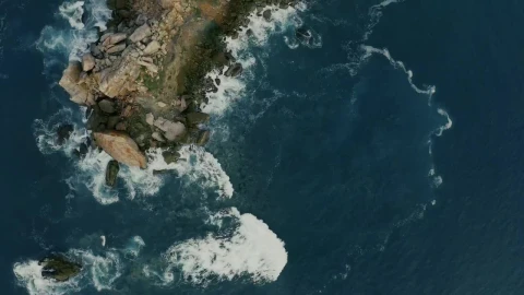 Video Stock Cliffs In The Sea Aerial Shot Live Wallpaper For PC - Free Live Wallpaper
