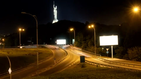 Video Stock City Traffic Throughout The Night Live Wallpaper For PC - Free Live Wallpaper