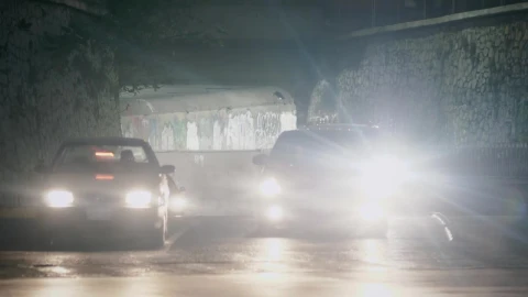 Video Stock City Traffic At Night Near A Factory And A Train Live Wallpaper For PC - Free Live Wallpaper