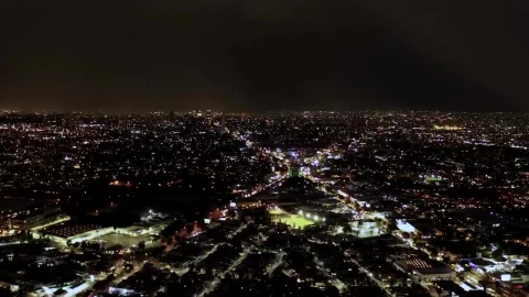 Video Stock City Lights At Night Aerial Shot Live Wallpaper For PC - Free Live Wallpaper