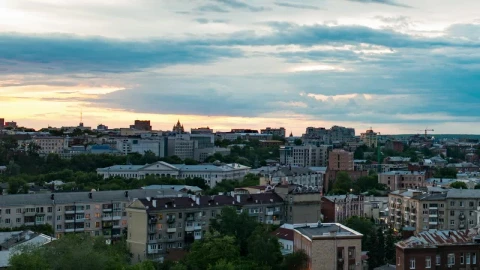 Video Stock City From Above During A Sunset Live Wallpaper For PC - Free Live Wallpaper