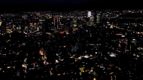Video Stock City Buildings Lit Up At Night Live Wallpaper For PC - Free Live Wallpaper