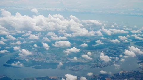 Video Stock City And Clouds From Airplane View Live Wallpaper For PC - Free Live Wallpaper