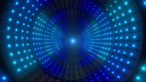 Video Stock Circular Passageway Illuminated By Light Squares Live Wallpaper For PC - Free Live Wallpaper