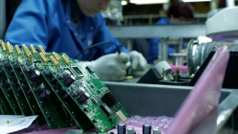 Video Stock Circuit Boards In The Assembly Line Live Wallpaper For PC - Free Live Wallpaper