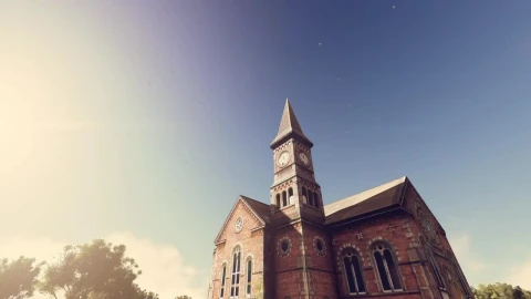 Video Stock Church Surrounded By Trees On A Sunny Day Live Wallpaper For PC - Free Live Wallpaper