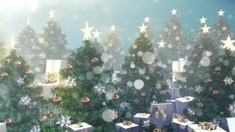 Video Stock Christmas Trees With Gifts In White Boxes D Live Wallpaper For PC - Free Live Wallpaper