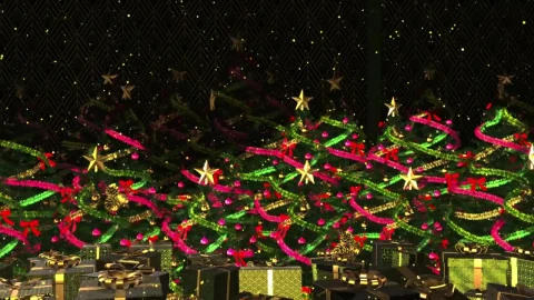 Video Stock Christmas Trees Full Of Gift Boxes Live Wallpaper For PC - Free Live Wallpaper