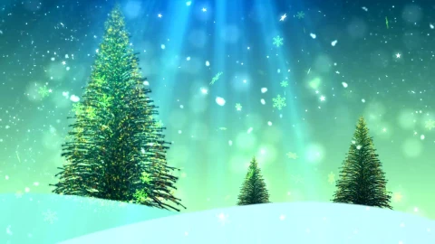 Video Stock Christmas Tree Title Background Render Live Wallpaper For PC - Free Live Wallpaper