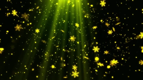 Video Stock Christmas Render Of Falling Golden Particles Live Wallpaper For PC - Free Live Wallpaper