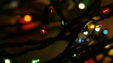 Video Stock Christmas Lights Turning On And Off In The Dark Live Wallpaper For PC - Free Live Wallpaper