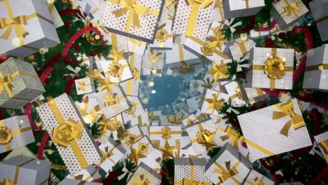 Video Stock Christmas Gifts Floating Christmas Concept Live Wallpaper For PC - Free Live Wallpaper