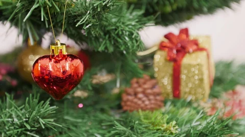 Video Stock Christmas Decorations On A Plastic Tree Live Wallpaper For PC - Free Live Wallpaper