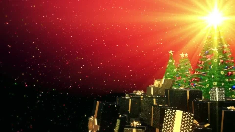 Video Stock Christmas Concept Title Video With Trees And Gifts Live Wallpaper For PC - Free Live Wallpaper