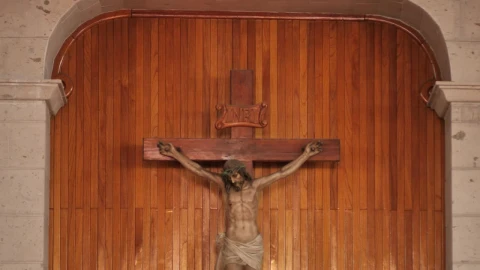 Video Stock Christ On The Cross Seen In Detail On A Wall Live Wallpaper For PC - Free Live Wallpaper