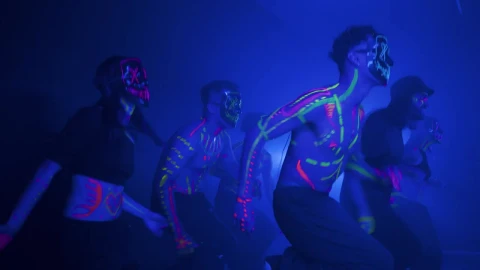 Video Stock Choreography Of A Group Of Dancers With Masks Live Wallpaper For PC - Free Live Wallpaper