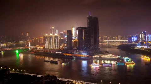 Video Stock Chongqing City Lights And Ferries Traffic Live Wallpaper For PC - Free Live Wallpaper