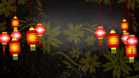 Video Stock Chinese Lantern Lights Background Title Video Live Wallpaper For PC - Free Live Wallpaper