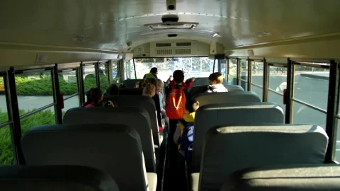 Video Stock Children Walking Off Of The Bus Live Wallpaper For PC - Free Live Wallpaper