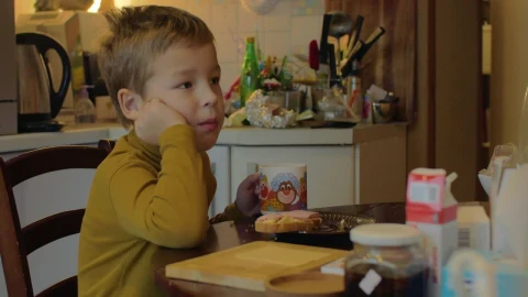 Video Stock Child Eating Lunch At Home Live Wallpaper For PC - Free Live Wallpaper