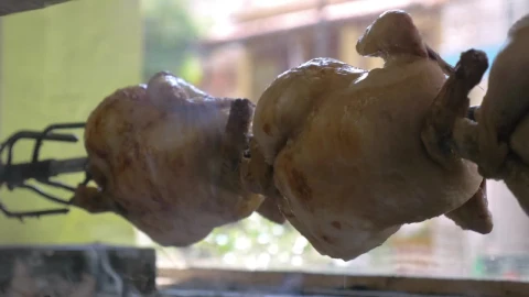 Video Stock Chickens Cooking On A Spit Live Wallpaper For PC - Free Live Wallpaper